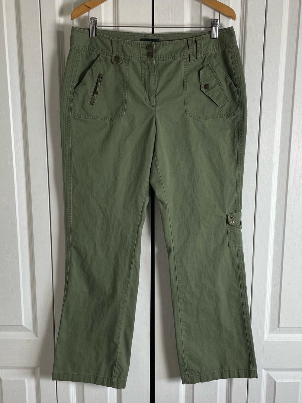 Tribal Ripstop Cargo Pants Women’s 12 Green Khaki Straight Outdoor y2k Utility